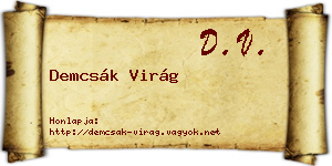 Demcsák Virág névjegykártya