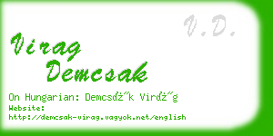 virag demcsak business card